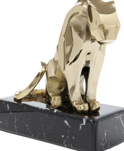 Fashion KARE Design Figurka dekroacyjna Lion on Marble 31x34 cm złota - KARE