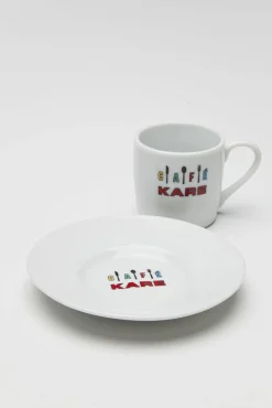 Sale KARE Design Filiżanka do espresso ze spodkiem Cafe Kare biała - KARE