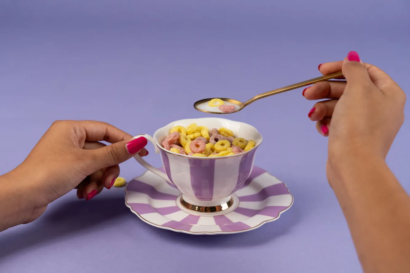 Best KARE Design Filiżanka Harlequin fioletowa (2-set) - KARE