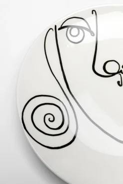 Clearance KARE Design Filiżanka ze spodkiem biała #2 wzory czarne 160 ml - KARE