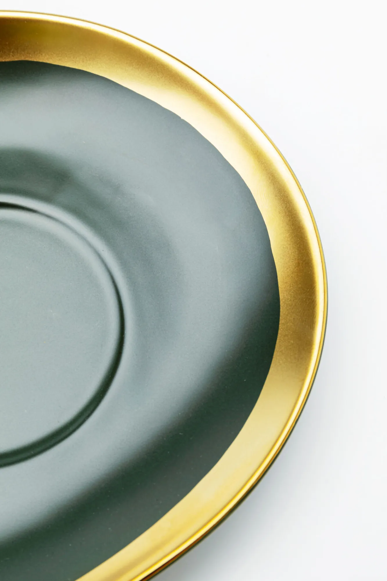 Discount KARE Design Filiżanka ze spodkiem Vibrations grafitowo-złota - KARE