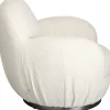 Fashion KARE Design Fotel biały obrotowy skandynawski boucle do salonu 88x90 cm - KARE