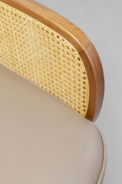 Online KARE Design Fotel boho szary skóra semianilinowa podłokietniki naturalno-brązowe 60x80 cm - KARE