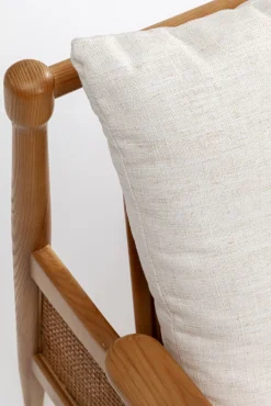 Sale KARE Design Fotel Cane 80x83 cm drewniany - poduszki kremowe - KARE