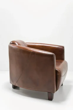 Sale KARE Design Fotel Cigar Lounge 72x70 cm brązowy skóra naturalna - KARE