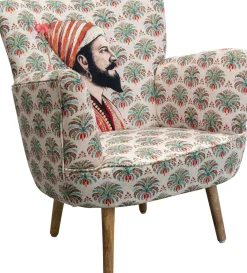 Best KARE Design Fotel do salonu kolorowy maharadża nogi drewno mango 79x78 cm - KARE