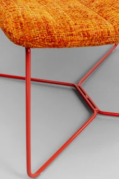 Best KARE Design Fotel do salonu pomarańczowy z czerwonymi nogami 62x84 cm - KARE