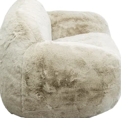 Online KARE Design Fotel duży kremowy tkanina futrzana 105 cm - KARE