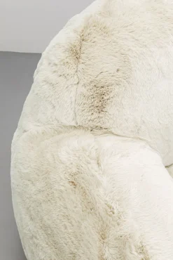 Online KARE Design Fotel duży kremowy tkanina futrzana 105 cm - KARE