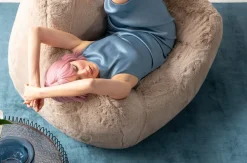 Online KARE Design Fotel duży kremowy tkanina futrzana 105 cm - KARE