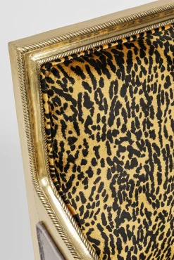 New KARE Design Fotel glamour do salonu panterka rama złota 70x98 cm - KARE