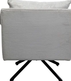 New KARE Design Fotel obrotowy beżowy z czarnymi stalowymi nogami 84x71 cm - KARE