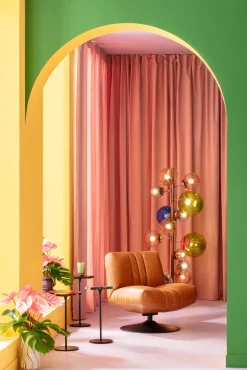 Outlet KARE Design Fotel obrotowy brązowy skóra semianilinowa 72x74 cm - KARE