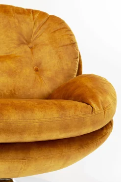 Clearance KARE Design Fotel obrotowy Cosy 81x84 cm bursztynowy - KARE