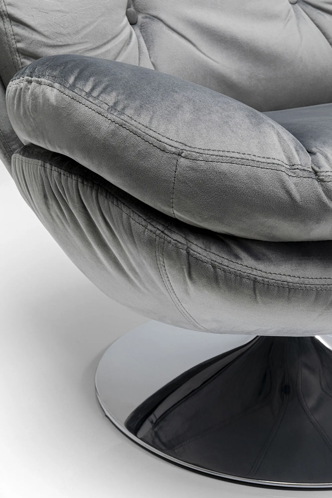 Fashion KARE Design Fotel obrotowy Cosy 81x84 cm szary - KARE