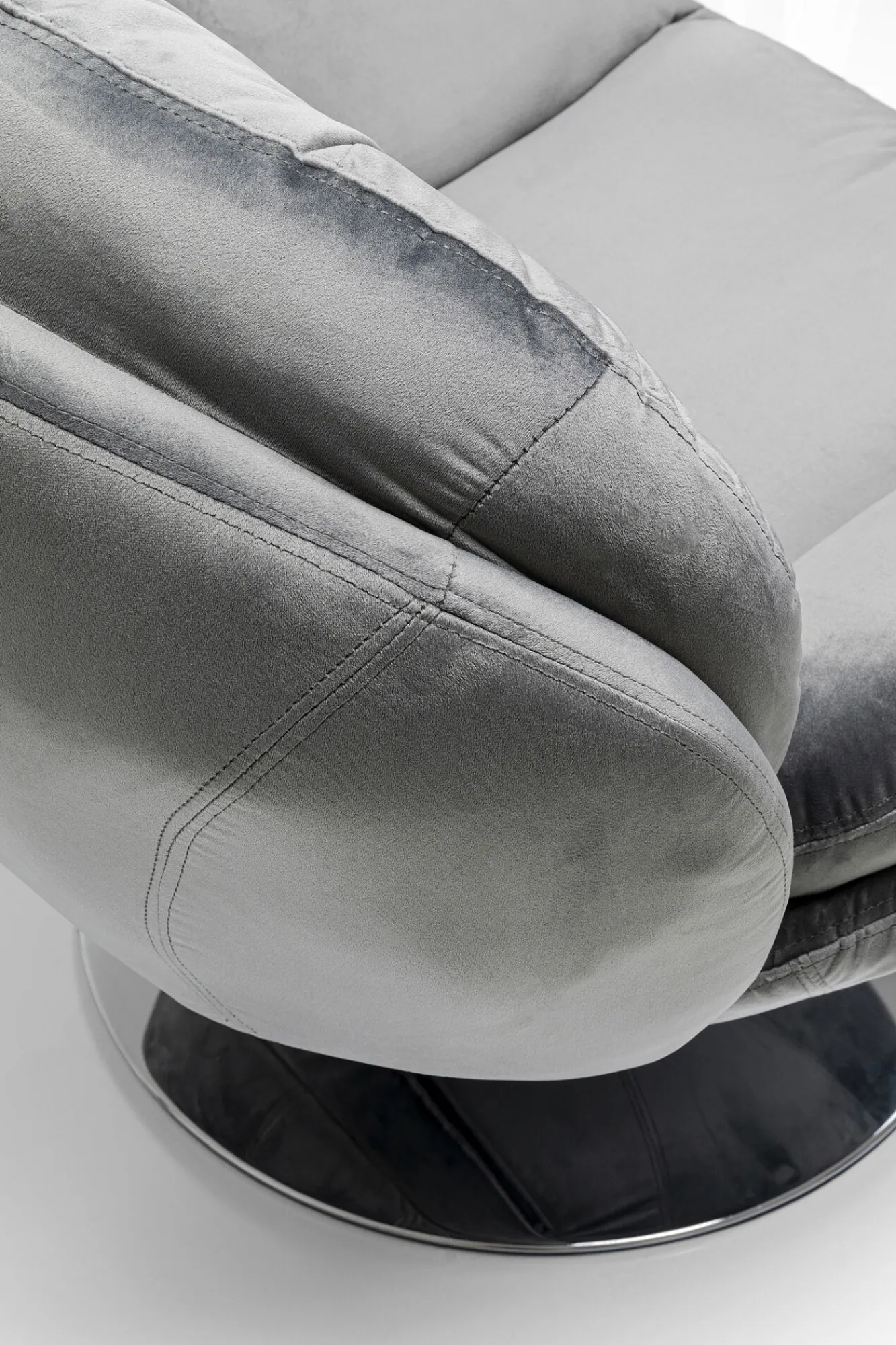 Fashion KARE Design Fotel obrotowy Cosy 81x84 cm szary - KARE