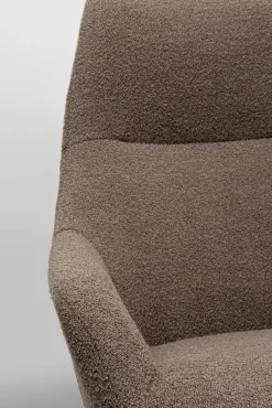 Discount KARE Design Fotel obrotowy do salonu szary podstawa stalowa 76x100 cm - KARE