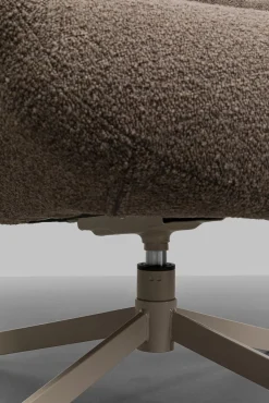 Discount KARE Design Fotel obrotowy do salonu szary podstawa stalowa 76x100 cm - KARE