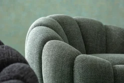 Best KARE Design Fotel obrotowy do salonu tkanina melanżowa zielona 94x66 cm - KARE