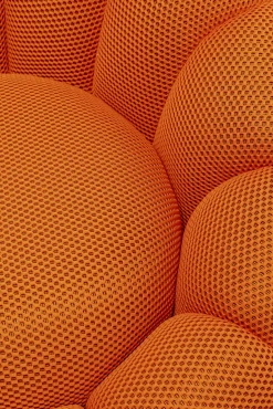 Clearance KARE Design Fotel obrotowy do salonu nowoczesny pomarańczowy 94x66 cm - KARE