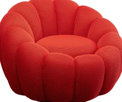 New KARE Design Fotel obrotowy do salonu nowoczesny czerwony 94x66 cm - KARE