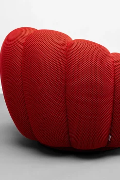 New KARE Design Fotel obrotowy do salonu nowoczesny czerwony 94x66 cm - KARE