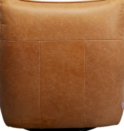 New KARE Design Fotel obrotowy ekskluzywny brązowy skóra naturalna 91x85 cm - KARE