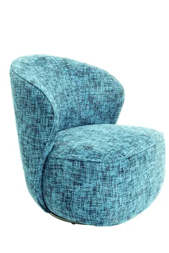 Clearance KARE Design Fotel obrotowy Ellie jasnoniebieski - KARE