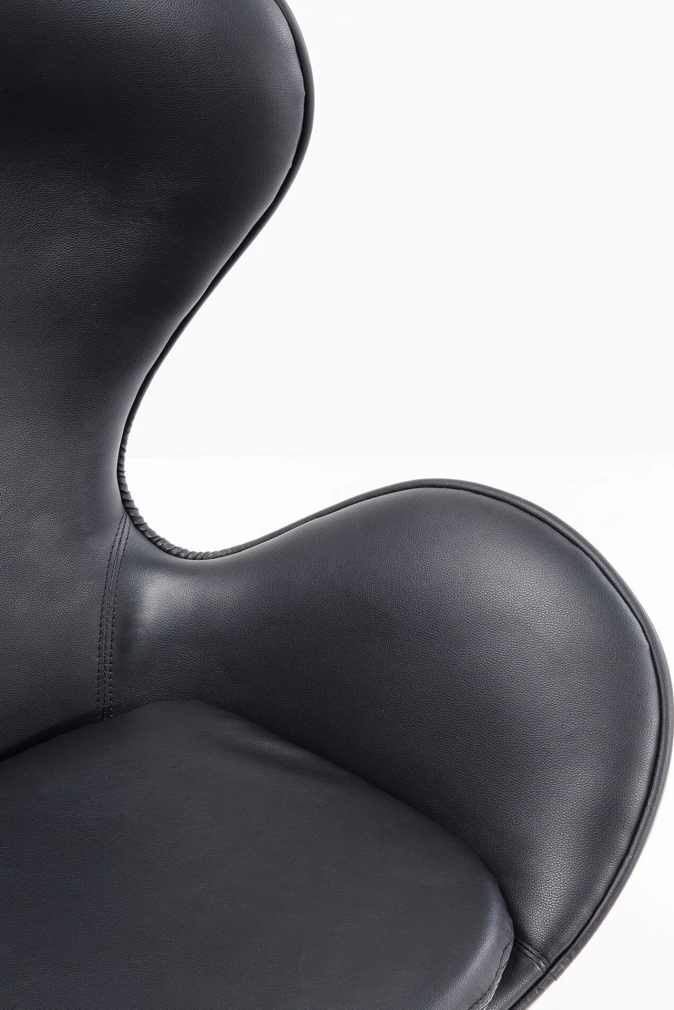 Clearance KARE Design Fotel obrotowy Loung 43x114 cm czarno-orzechowy - KARE