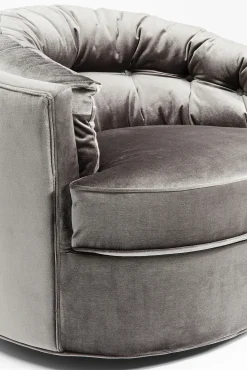 Fashion KARE Design Fotel obrotowy Music Hall 90x71 cm szary - KARE