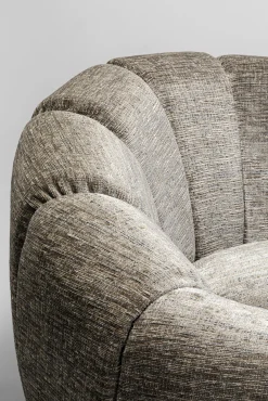 Outlet KARE Design Fotel obrotowy nowoczesny szary do salonu 86x72 cm - KARE