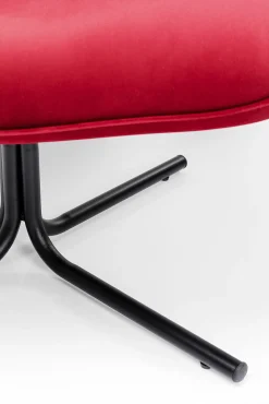 Hot KARE Design Fotel obrotowy Oscar Velvet 82x95 cm czerwony - KARE