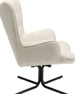 Outlet KARE Design Fotel obrotowy Oscar 82x95 cm kremowy - KARE