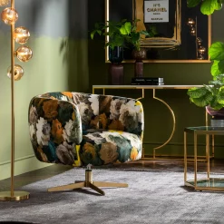 Online KARE Design Fotel obrotowy Peony Yellow 81x70 cm - KARE