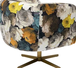 Online KARE Design Fotel obrotowy Peony Yellow 81x70 cm - KARE