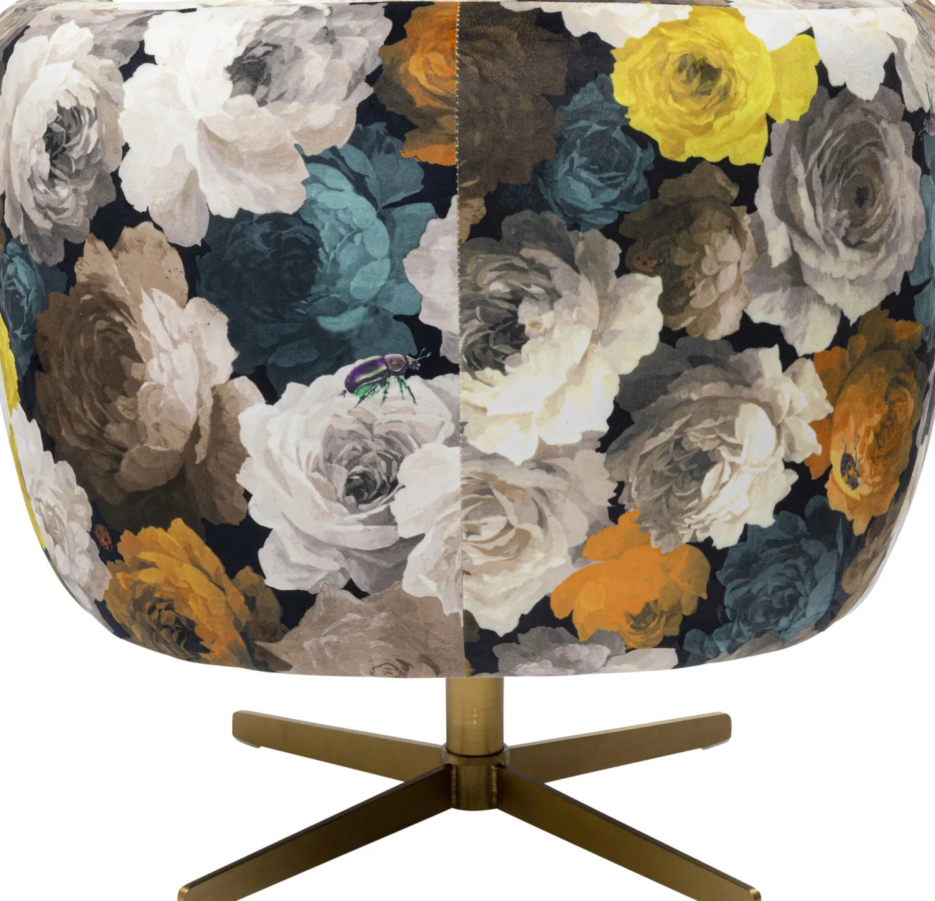 Online KARE Design Fotel obrotowy Peony Yellow 81x70 cm - KARE