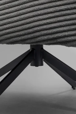 Discount KARE Design Fotel obrotowy szary z czarnymi stalowymi nogami 84x71 cm - KARE