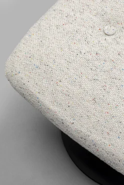 Outlet KARE Design Fotel obrotowy z podnóżkiem tkanina z kolorowymi detalami 81x84 cm - KARE