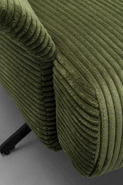 Clearance KARE Design Fotel obrotowy zielony z czarnymi stalowymi nogami 84x71 cm - KARE