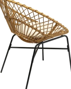 Clearance KARE Design Fotel ogrodowy Bali 75x83 cm naturalny - nogi czarne - KARE