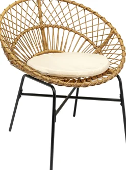 Clearance KARE Design Fotel ogrodowy Bali 75x83 cm naturalny - nogi czarne - KARE