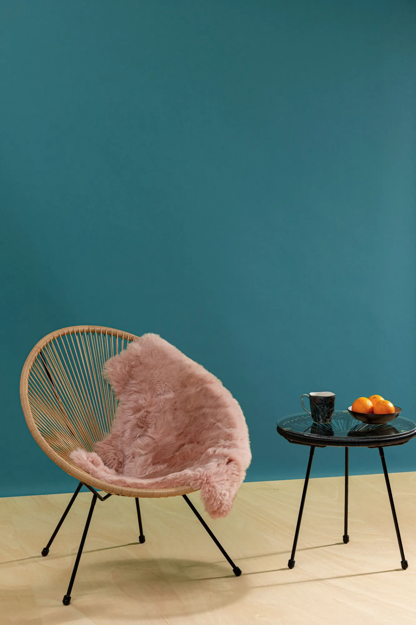 Fashion KARE Design Fotel ogrodowy brązowy nogi metalowe czarne - KARE