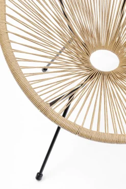 Fashion KARE Design Fotel ogrodowy brązowy nogi metalowe czarne - KARE