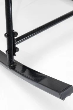 Best KARE Design Fotel ogrodowy bujany czarny nogi stalowe 73x85 cm - KARE