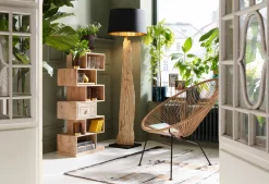 Best KARE Design Fotel ogrodowy Spaghetti 73x87 cm naturalny nogi czarne - KARE