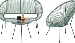 New KARE Design Fotel ogrodowy zielony żyłkowy 73x85 cm - KARE