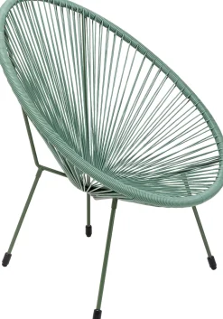New KARE Design Fotel ogrodowy zielony żyłkowy 73x85 cm - KARE