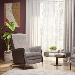 New KARE Design Fotel rozkładany Nicky 72x104 cm recliner szary - KARE