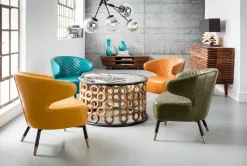 Hot KARE Design Fotel Session 66x72 cm oliwkowy ekoskóra - KARE