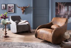 Discount KARE Design Fotel Swing Ritmo 76x83 cm szary - KARE